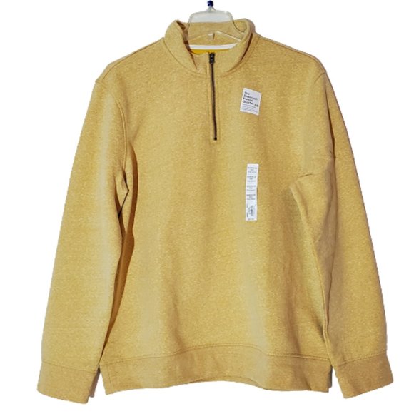 Men's Sonoma Goods For Life® Quarter-Zip Fleece Long Sleeve Color Gold Size XXL - Picture 1 of 5